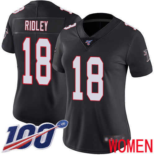 Atlanta Falcons Limited Black Women Calvin Ridley Alternate Jersey NFL Football #18 100th Season Vapor Untouchable